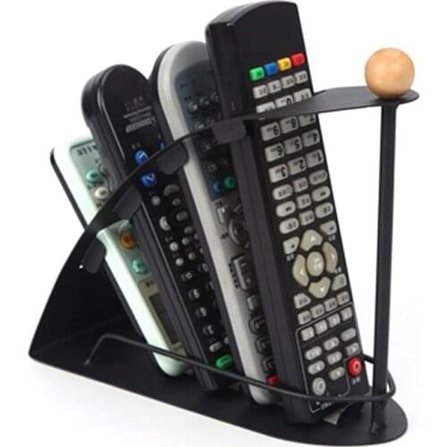Hot Iron 4 Frame Remote Control Holder Remote Control Storage Remote Control Organizer Storage Shelf Black