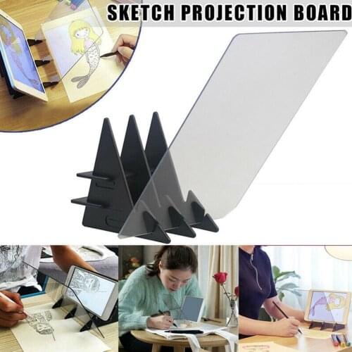Sketch Tracing Drawing Board 22.5*15.6cm Optical Draw Painting Reflection and For Beginners Projector Sketching Kids Tool C2N5
