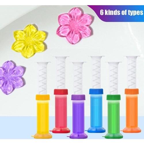1pc Toilet Cleaning Gel Toilet Deodorant Cleaner Air Freshener Cleaner Needle Flower Aromatic Household Tools Cleaning Bath J0B8