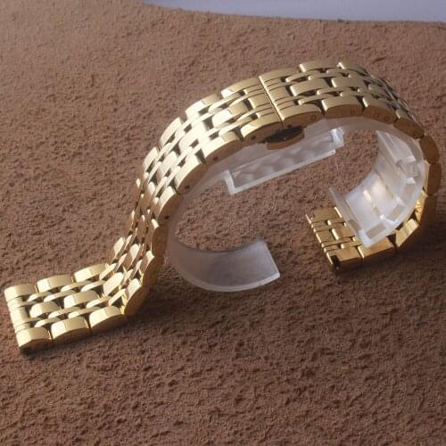 Classic Stainless Steel Gold Band Watch Strap Luxury Metal Watchband lady mens Bracelet Wristwatch Accessories 14 16 18 20 22mm