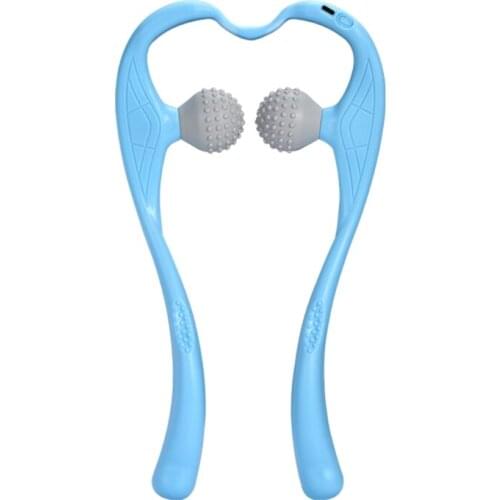 Neck Massager Pressure Point Trigger Point Massage Tools Deep Tissue Dual Self-Massage Cane for Neck Back and Shoulder Massager