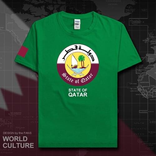State of Qatar men t shirts fashion 2018 jerseys nation team cotton t-shirts meeting fitness brand clothing tees country flag 20