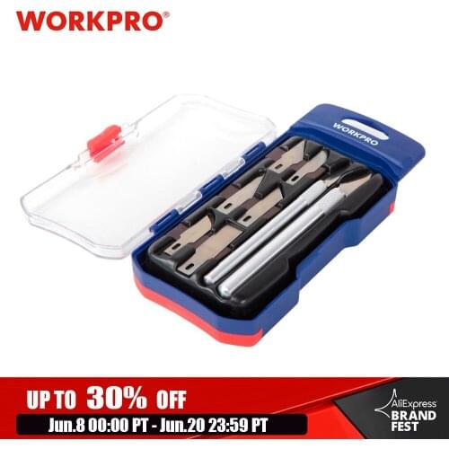 WORKPRO 8PCS Hobby Knife Set Art Craft Knife Metal Scalpel Knife Tools Kit Cutter Engraving Craft knives
