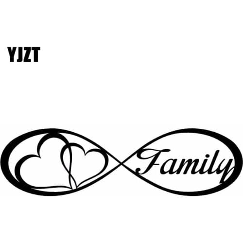 YJZT 20X5.6CM FAMILY Love Heart Forever Symbol Vinyl Decals Car Sticker Car-styling S8-0177