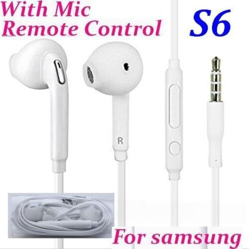 20pcs/lot Earphone In-ear Stereo Earbuds Earpiece with Mic for Samsung Galaxy S5 S4 S6 S7 Edge Note 3 4 Wholesale