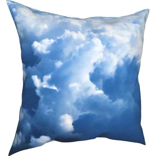 White marshmallow clouds sky wonders pillow cover fashionable sofa bedroom color home decoration pillow