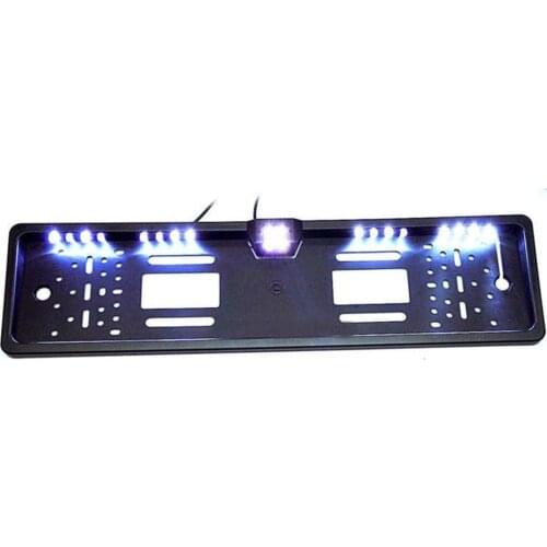 2020 New 16LED Europe License Plate Frame Car Rear View Camera Waterproof Night Reverse Backup Camera Led Light Parking System