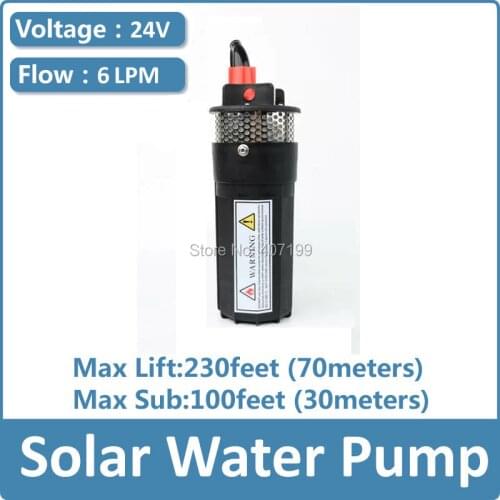 Dc 12 volt / 24 volt solar powered submersible water pump windmill irrigation water pump free shipping
