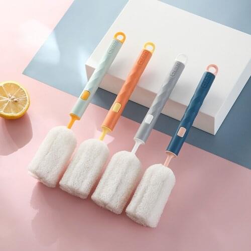 Scouring pad, cup brush, kitchen cleaning tool, household glass bottle cleaning, removable cleaning brush, kitchen accessories