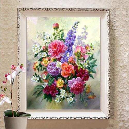 DIY Full Square Diamond Embroidery Flower,5D Diamond Painting,Cross Stitch,3D,Diamond Mosaic,Needlework,Crafts,Christmas,Gift