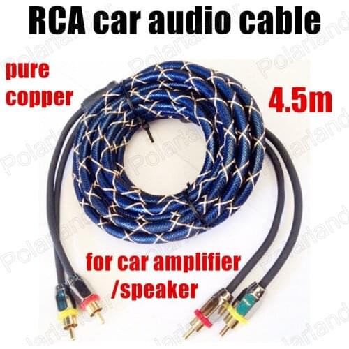 Speaker wire for car amplifier speaker the best price Car audio Cable Stereo wire speaker wire pearl blue 4.5m pure copper
