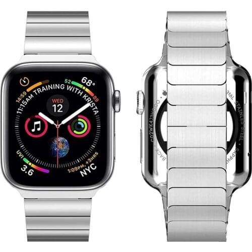 For Apple Watch series 5 4 3 2 1 42 mm 38 mm strap metal 44 mm 40 mm replacement bracelet stainless steel sports strap accessory