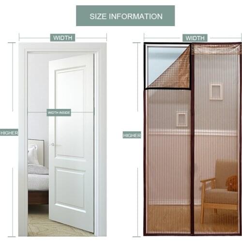 Mesh Door Screen Magnetic Door Curtain Mosquito Net Balcony Door Sticker Anti Mosquito Insect Fly Bug Curtains