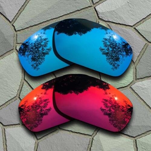 Sky Blue&Violet Red Sunglasses Polarized Replacement Lenses for Oakley Jawbone