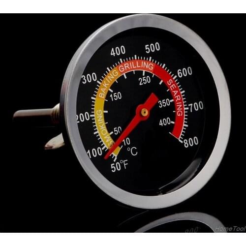 Stainless Steel Barbecue BBQ Smoker Grill Thermometer Temperature Gauge 10-400℃ F03 21 Dropshipping