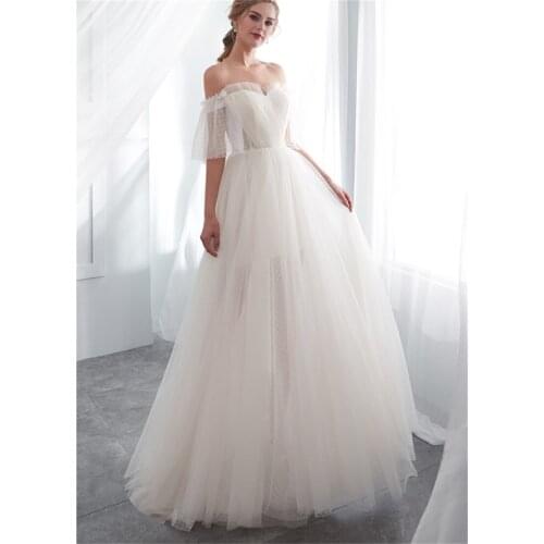Wedding Dress 2021 Beach Sleeveless Lace Bridal Gown A-Line Princess LM00 Plus Size Vestido De Novia
