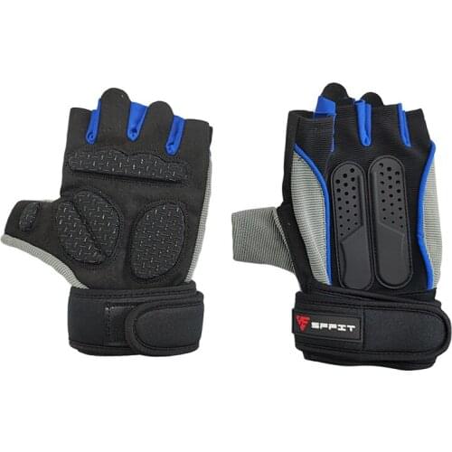 1 Pairs Professional Anti-collision Sports Fitness Gloves With Wristband Anti-skid Half-finger Gloves Men