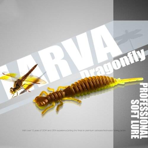 10PCS/Set New Larva Soft Lures 50mm/1g Fishing Artificial Lures Silicone Bass Pike Minnow Swimbait Jigging Plastic Baits Worm