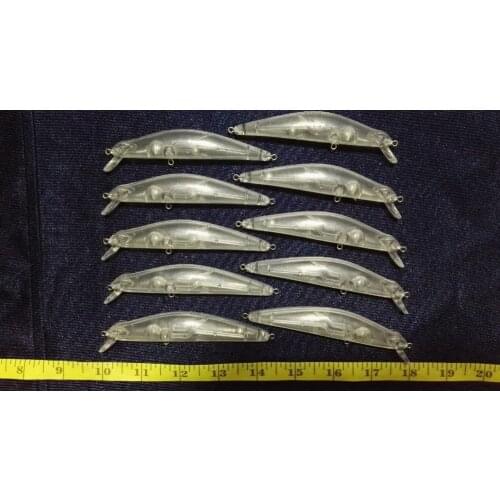10pcs Unpainted Minnow Fishing Lure Body 4 1/3 Inch 7/16 OZ Blank lures JSE130