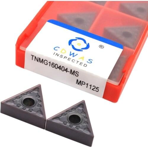 10PCS TNMG160404 MS MP1125 High Quality External Turning Tool TNMG 160404 Carbide Inserts Lathe Cutter Tool for Stainless Steel
