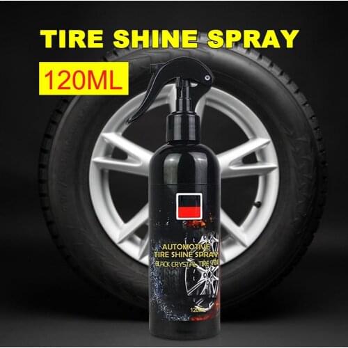 120ml Car Wheel Tire Cleaning Refurbishing Car Tire Shine Spray Wheel Tire Rust Removing Polishing Cleaner Auto Maintenance