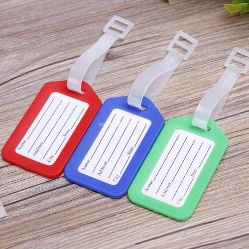 500 pcs Plastic Travel Luggage Tag Suitcase Boarding Pass Board Checked Card Mixproof Boarding Tag Address Label Name ID Tags