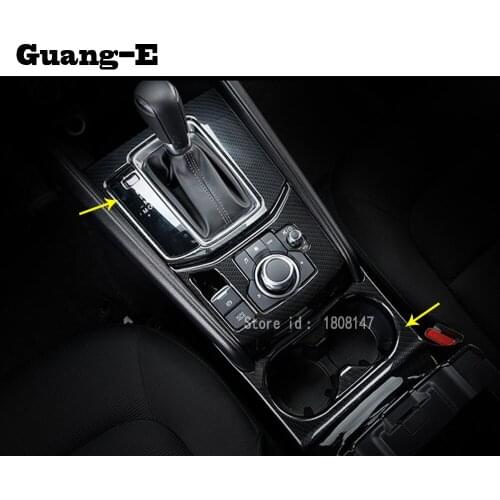 Car Sticker Inner Middle Handbrake Shift Stall Paddle Cup Switch Frame Trim 1pcs For Mazda CX-5 CX5 2nd Gen 2017 2018 2019 2020