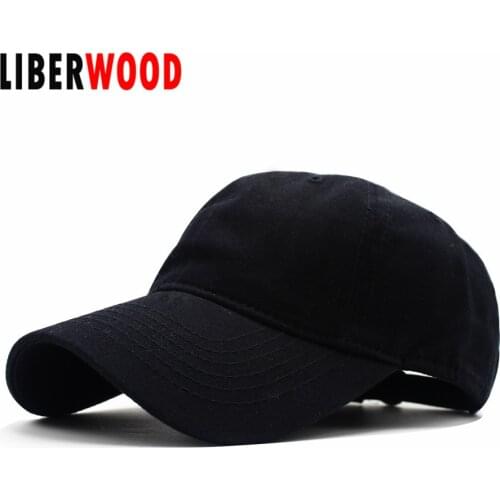 LIBERWOOD Unisex Cotton Baseball Cap plain color Snapback Hat Men Women Dad Hat solid color Casquette Six Panel Twill Cap casual