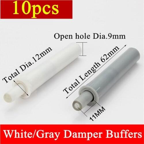 10pcs DP-5 Gray/White Damper Buffers Cabinet Catches For Door Stop Kitchen Cupboard Quiet Drawer Soft Close Furniture Hardware