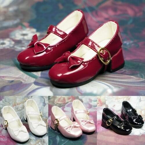 D01-P615 children handmade toy 1/3 uncle Doll clothes BJD/SD doll props Accessories Bow buckle with Thick heel shoes 1pair