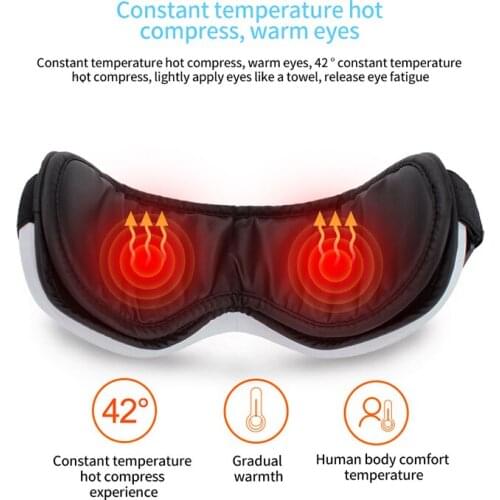 Electric Vibration Eye Massager Bluetooth Eye Care Device Fatigue Relieve Vibration Massage Hot Compress Therapy Massager