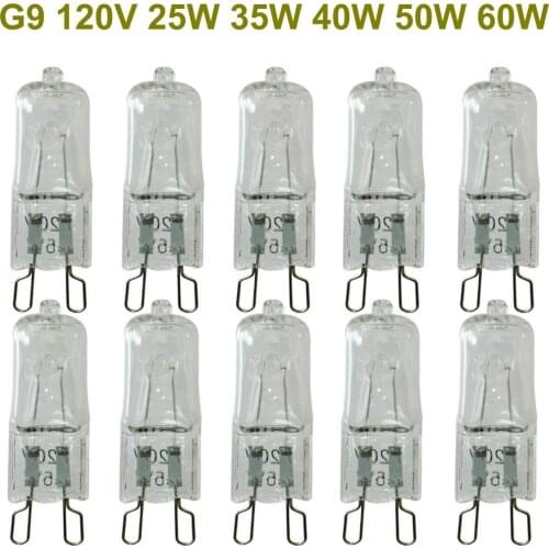 10pcs G 9 Pin Halogen 120 V Volt 25W 35W 40W 50W 60 W Watt Light Bulb JCD G9 3000K FIT Overhead Projection, Floor Lamps Ect
