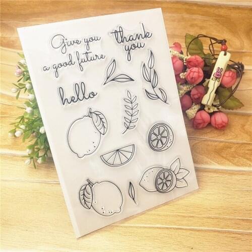 Hot selling lemon alphabet transparent clear stamp / silicone seal roller stamp DIY scrapbook album / card production