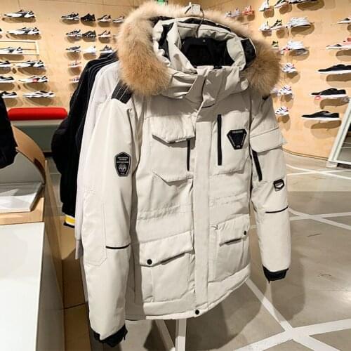 Mens 2020 new winter long thick youth tooling couple jacket