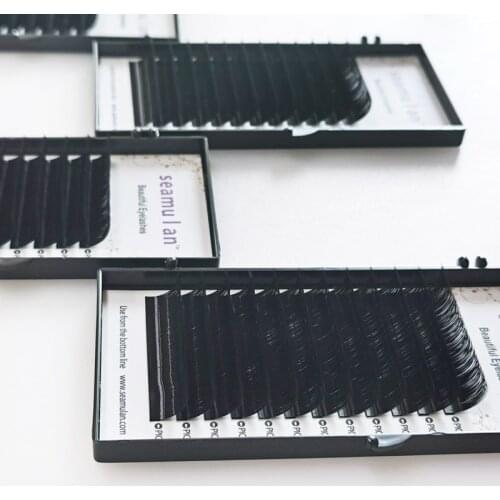 False eyelash extension synthetic mink 12rows/case 6~15mm mix premium natural individual eyelashes makeup maquiagem cilios