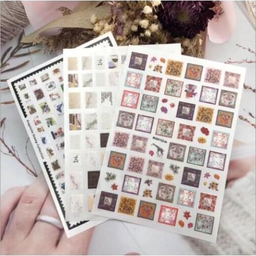 Japanese Style Glue Nail Stickers Dry Nail Decals Stamp Nail Art Nail Decor Women Girl Gifts