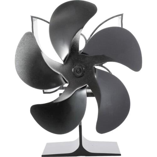 Newest 5-blade Fireplace Fan Quiet Safe Heat Powered Stove Fan #W0