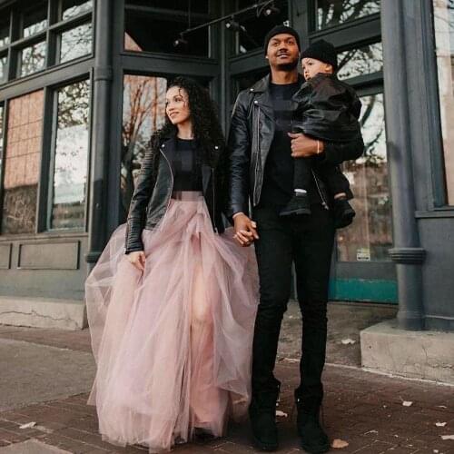 Charming Dusty Pink High Side Split Tulle Skirts Women Puffy A-line Long Tutu Skirt Elastic Custom Made 2020