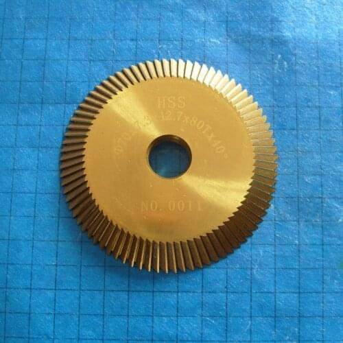 Original Raise 0011B High Speed Steel Double-sided Angle Milling cutter Blade for Wenxing Key Machine of201,100,101,219,Q27etc