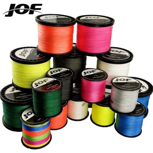 JOF Braid Fishing line 300M 500M 8 Strands 4 Strands Multifilament Fishing Wire Carp Fishing 10-78lb