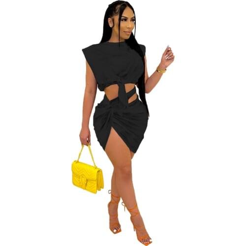 2021 Causal Women Two Piece Set Biker Suit Solid Color Skirt Dress Tracksuit Autumn Clothes For Women Outfit