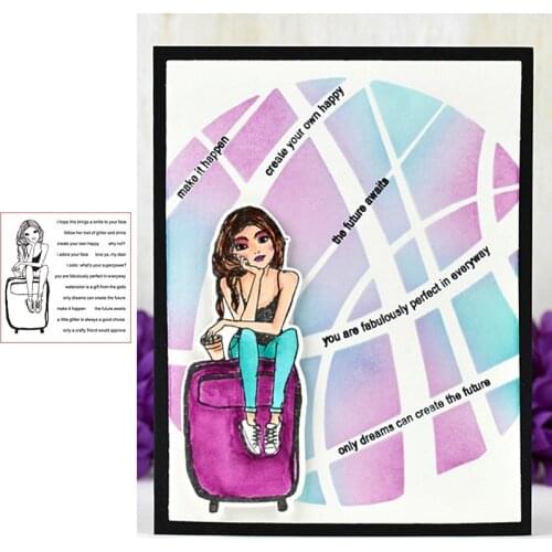 Girl Clear Stamps for Scrapbooking Card Making Silicone Craft Stamps Transparent New 2019