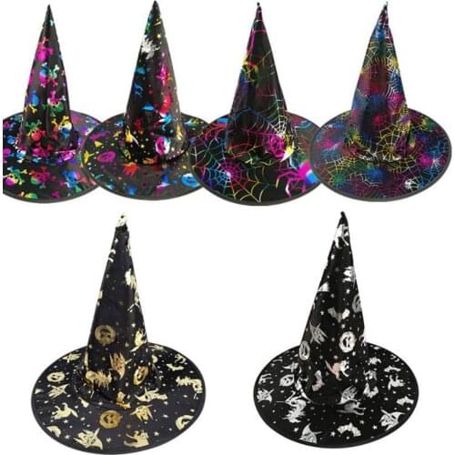 Hat Props Home Wider Reliable Adult Womens Black Witch Hat For Halloween Costume Halloween Party Accessory