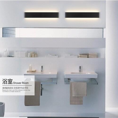 Nordic LED Wall Light Lamps Mirror Headlight Bathroom Bedroom Living Room Waterproof Black/white Aluminum/Acrylic TR-T026