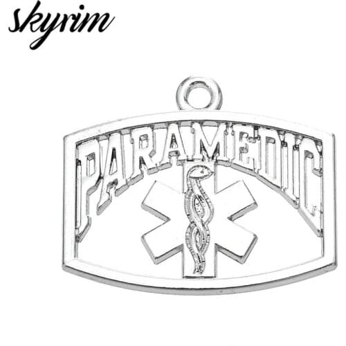 Skyrim Nurse Jewelry Accessories Making For DIY Bracelet&Necklace Paramedic Medical Slide Charms Handmade Jewelry Findings 10pcs