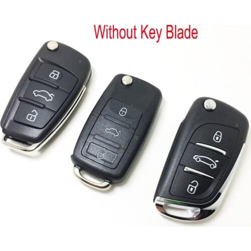 3 Button Replacement Flip Folding Remote Key Shell Case For KD B5 A6L DS VVDI Key Without Key Blade