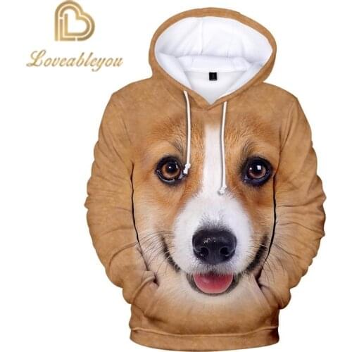 3D Printed Animal Fox Women/Men Sweatshirt Cute Dog Orangutan Lion Casual Hoodies Couples Clothing Children Tops