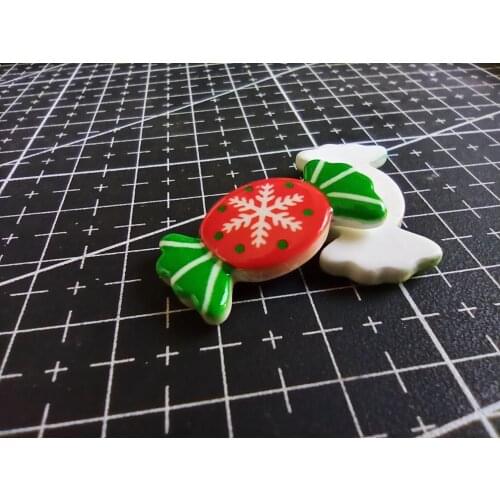 1pcs/lot resin flat back Printing Christmas candy 26mm Cabochons Scrapbooking Hair Bow Center DIY Christmas decration