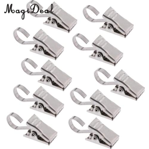 10Pcs Heavy Duty Curtain Clips with Hook Spring Clamps Hanging Clips Drapes Carrier Ring