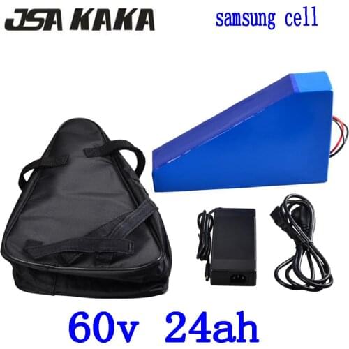 60V 1500W 2000W battery 60V 24AH electric bicycle battery 60V 25AH lithium battery use samsung cell With 50A BMS+ 67.2V charger